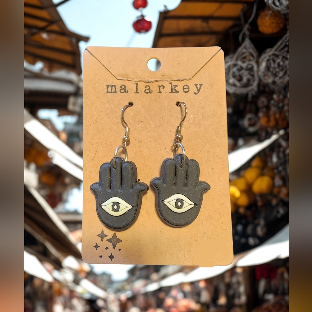 Lucky Hamsa Hand Earrings